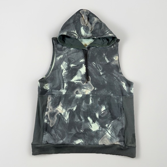 Fabletics Other - Fabletics Mens XXL Sleeveless Hoodie Vest Athletic Half Zip Marble Print
